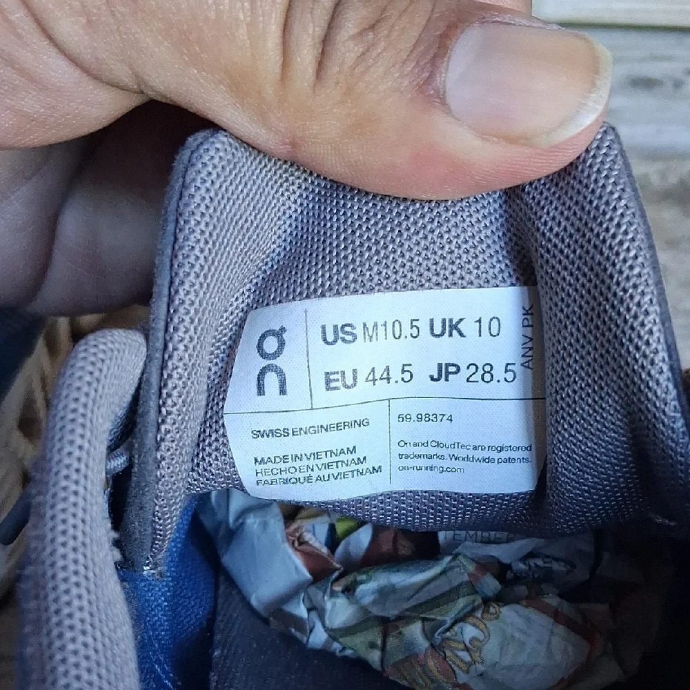 On Running Men's Blue and Gray Athletic Shoes - Picture 14 of 15